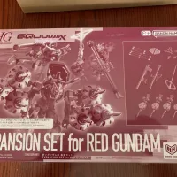 HG GQ 1/144 붉은 건담용 확장 세트 박스 + 런너 구성표 사진