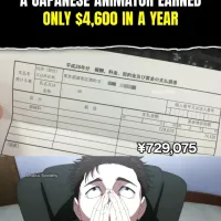 일본 현역 애니메이터가 올린 1년 수입이 바이럴되는 중