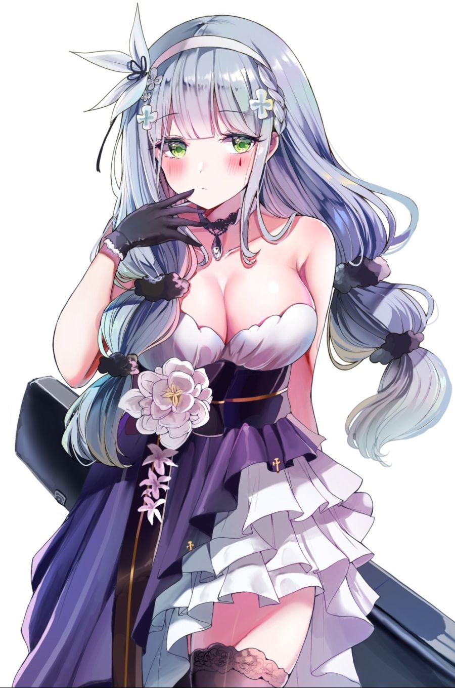 yande.re 544167 sample cleavage dress girls_frontline hk416_(girls_frontline) sak thighhighs.jpg