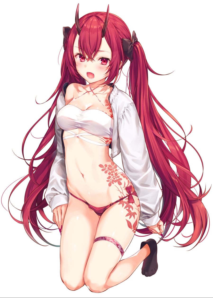 yande.re 510770 bikini cleavage garter horns komeshiro_kasu open_shirt swimsuits tagme tattoo thong.jpg