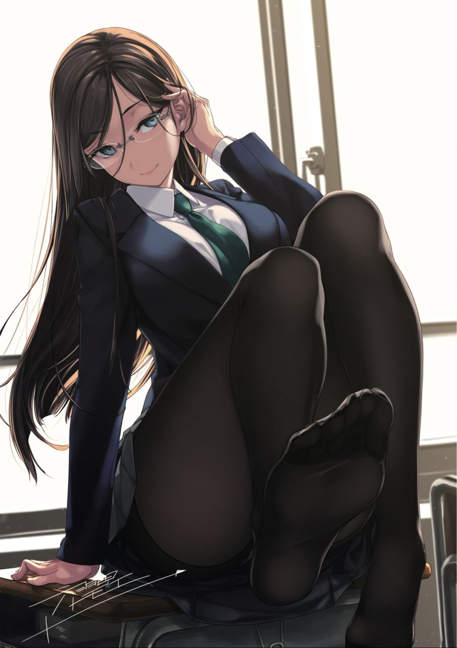 yande.re 492210 sample feet megane pantsu pantyhose rokuwata_tomoe seifuku.jpg