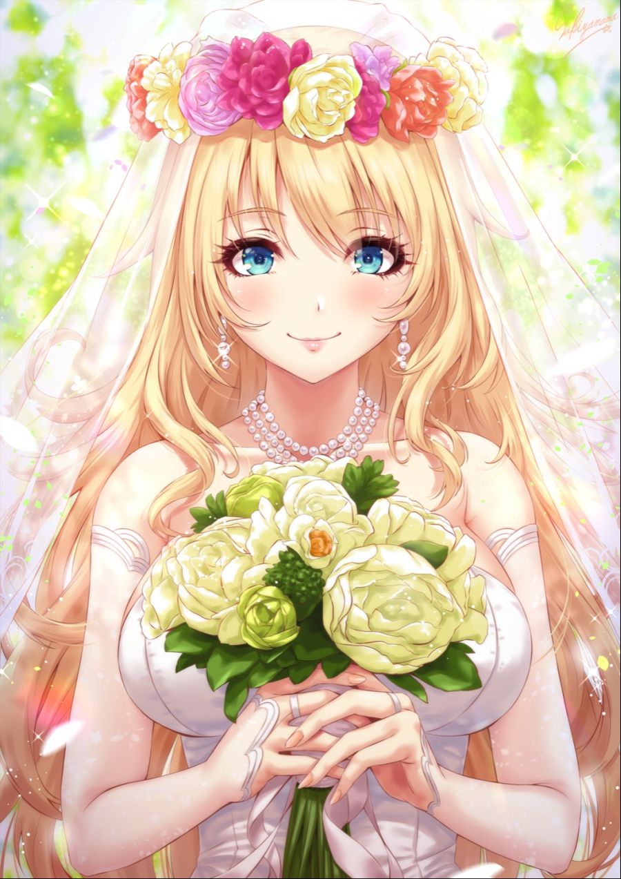 yande.re 547640 sample atago_(kancolle) dress kantai_collection sakiyamama wedding_dress.jpg