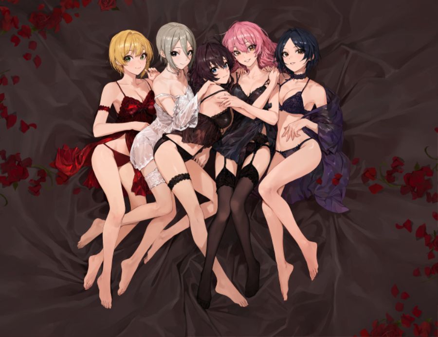 __jougasaki_mika_ichinose_shiki_hayami_kanade_miyamoto_frederica_and_shiomi_shuuko_idolmaster_and_1_more_drawn_by_mossi__4ea3eabebaa93b25a0534d8f9263ad38.jpg