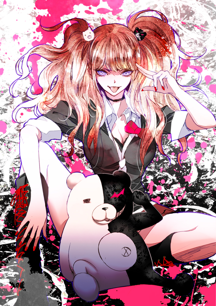 __enoshima_junko_and_monokuma_danganronpa_1_and_etc_drawn_by_kiyohara_hiro__d7899dd157780df92724b87d17bfebd4.jpg