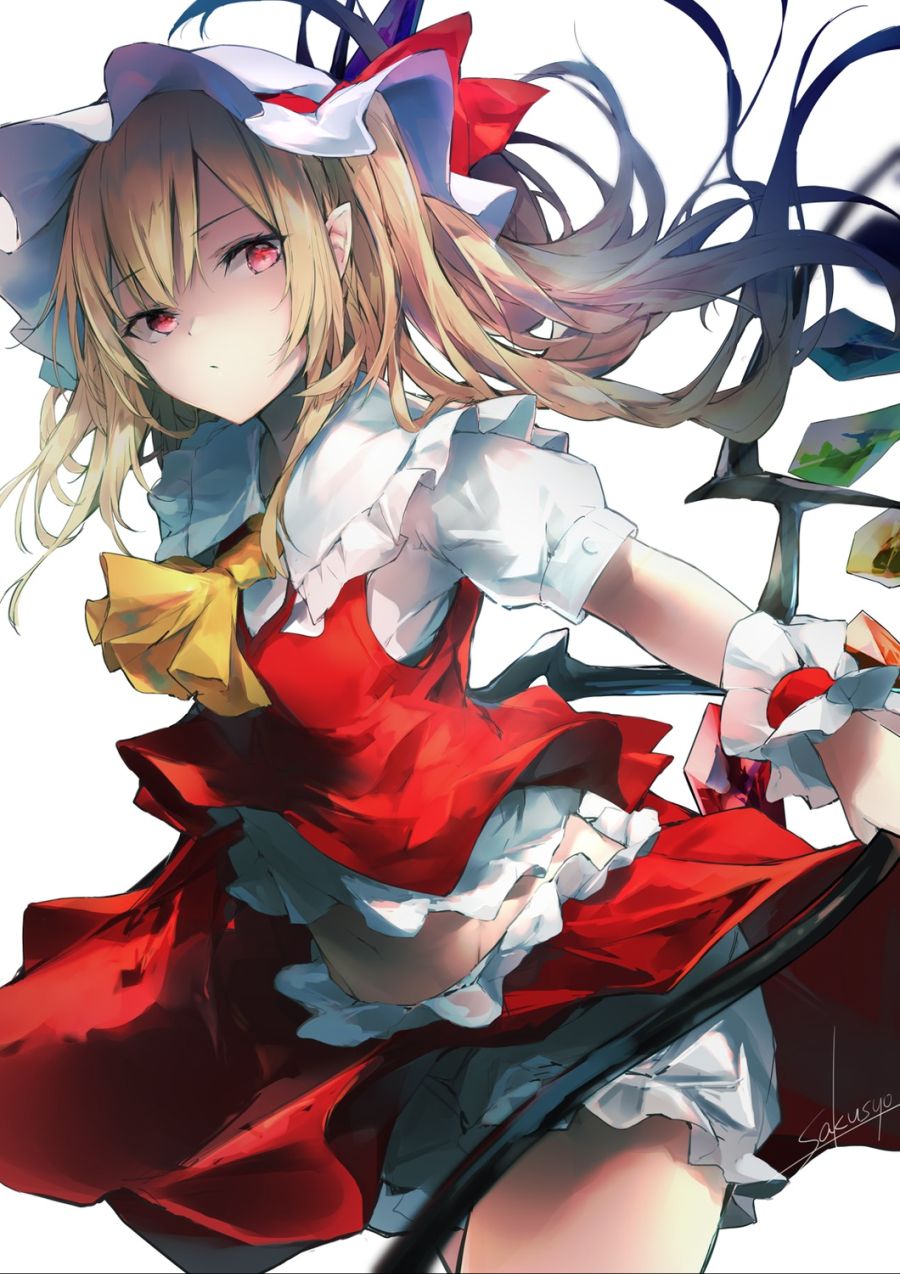 yande.re 647654 sample bloomers flandre_scarlet pointy_ears sakusyo skirt_lift touhou wings.jpg