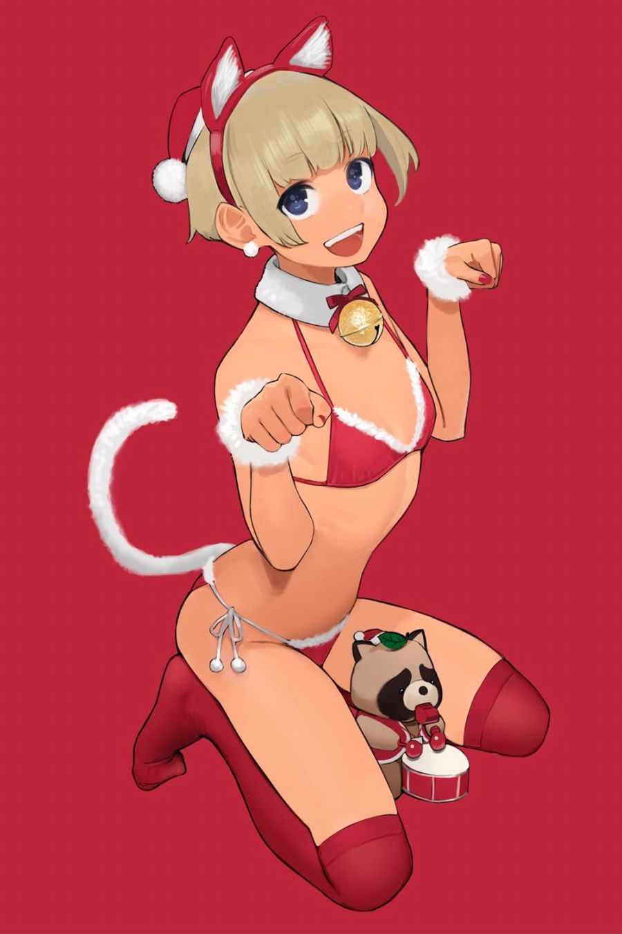 yande.re 719080 sample animal_ears bikini christmas cleavage ganbare_douki-chan nekomimi swimsuits tail thighhighs yom.jpg