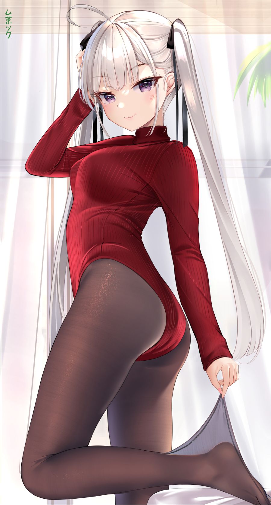 yande.re 744758 ass leotard muka_tsuku pantyhose sweater.jpg