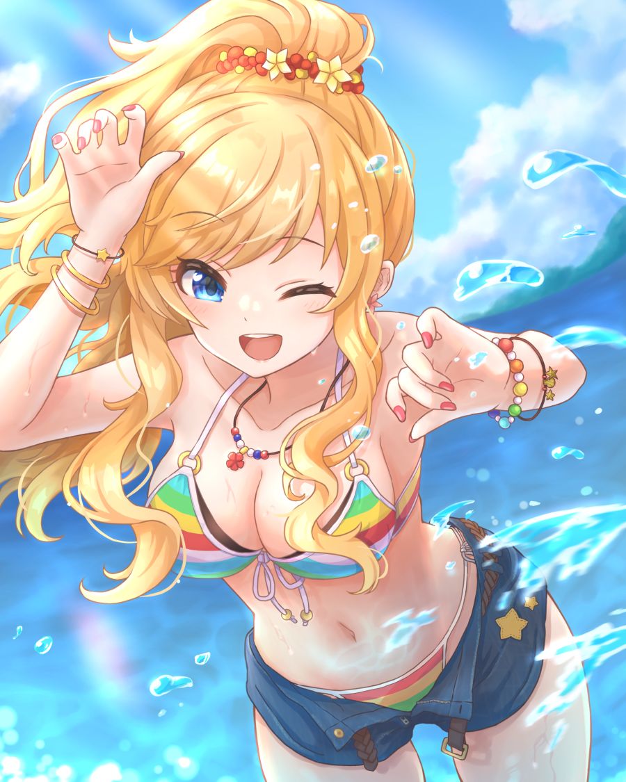 yande.re 826567 bikini cleavage ootsuki_yui swimsuits tagme the_idolm@ster the_idolm@ster_cinderella_girls wet.png