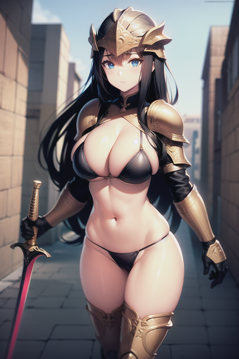 00041-662360268-masterpiece, best quality, big breast, thong, thigh boots, bikini armor, thong, cleavage, helm, fantasy, street, blue eyes, blac.png