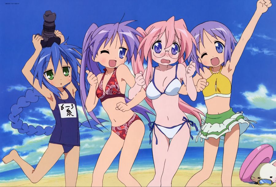 yande.re 7099 sample bikini hiiragi_kagami hiiragi_tsukasa izumi_konata lucky_star school_swimsuit swimsuits takara_miyuki.jpg