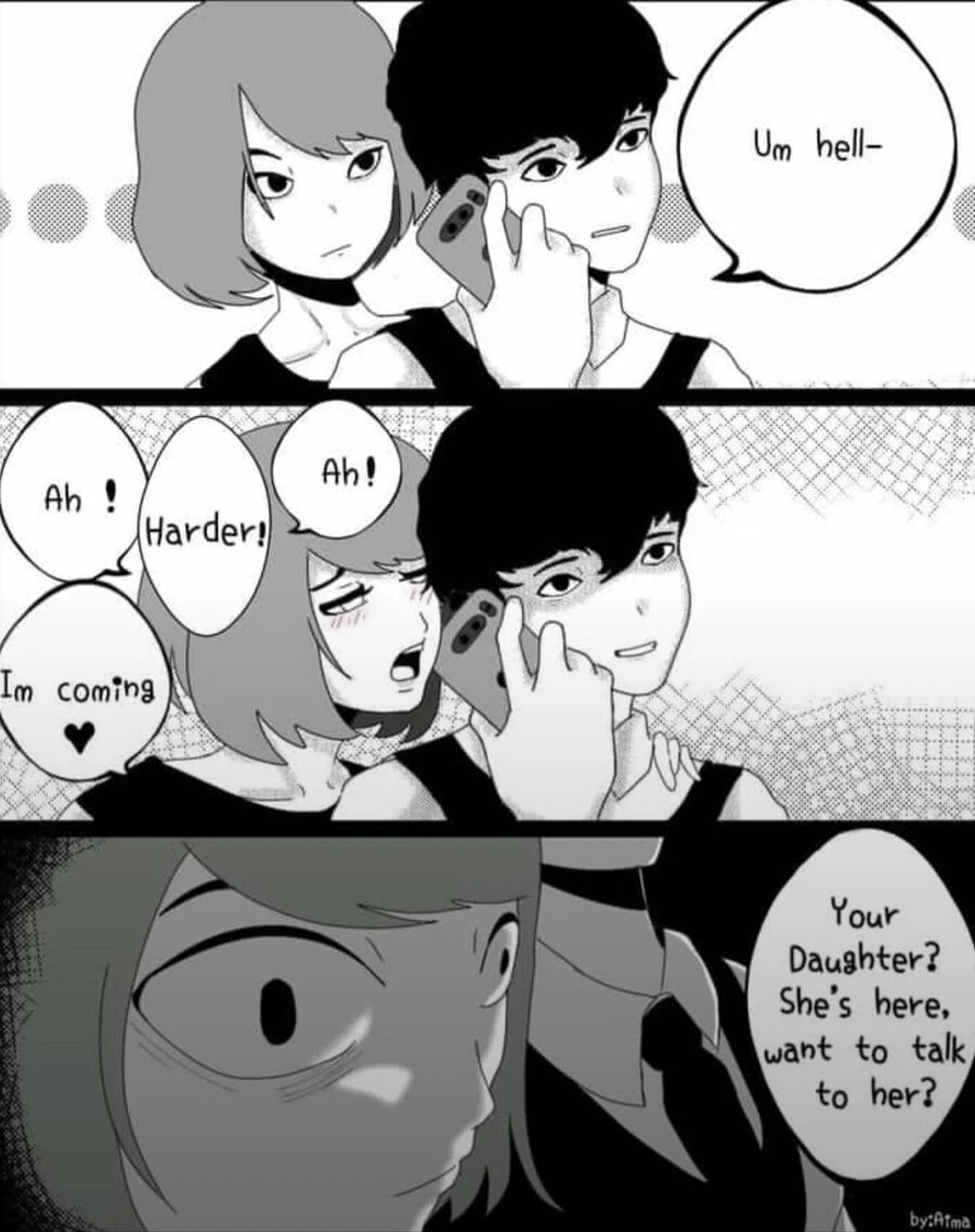 통화중인 남친에게 장난질한 여자의 최후.comic_1.jpg