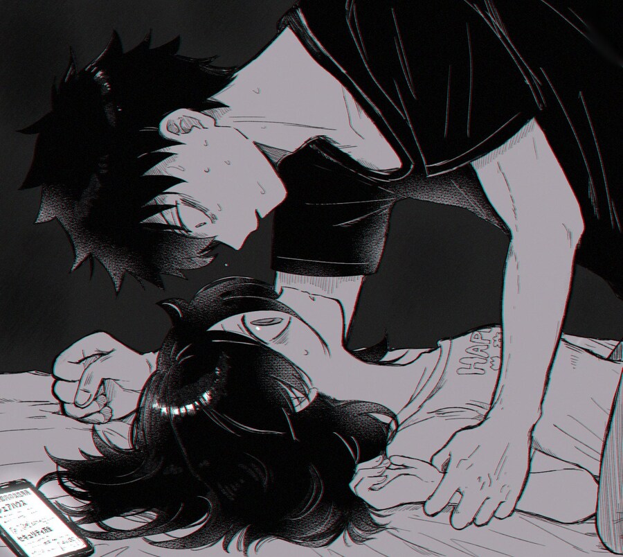 근친) 키스 덧씌우는 만화 + @.watamote_14.jpg