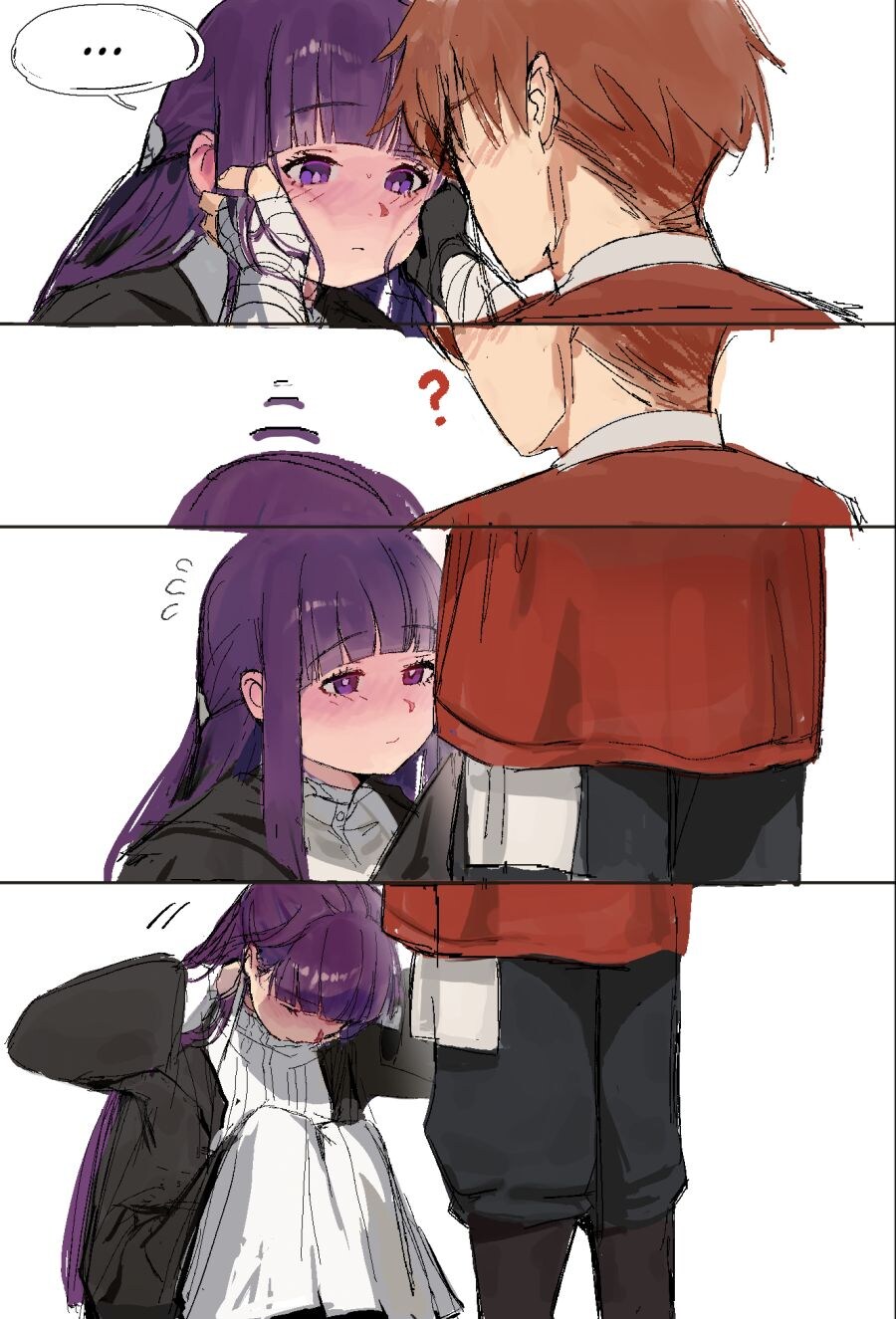 앉아서 뽑뽀 하려는 페른.manwha_4.jpg