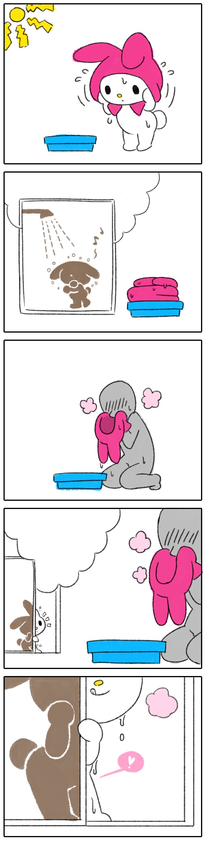 마이멜로디 샤워하는 만화_1.png