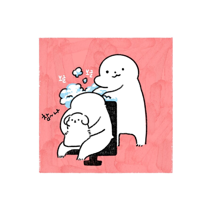 [냥뇽툰] 미용실에서