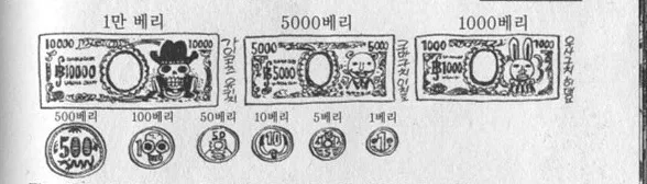 원피스) 지폐 생긴걸봐서는 엔화랑 베리가 1:1 대응인거같은데._1.webp