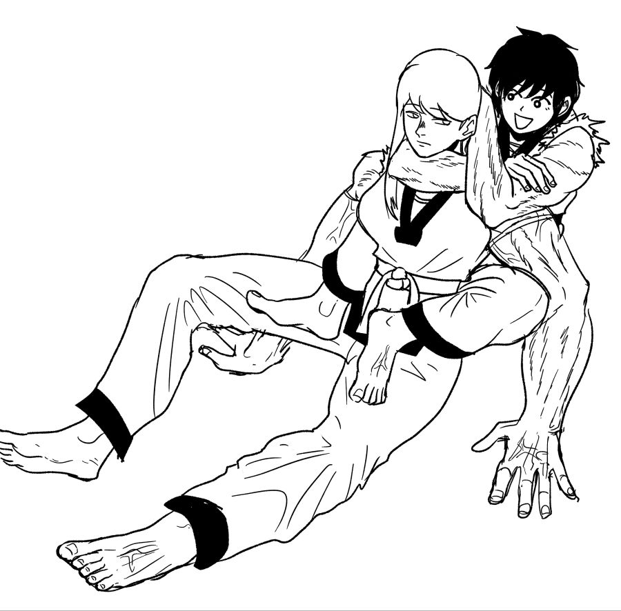 강한 여자 격투가 두명이 뼈 부러지도록 싸우는 만화_15.png