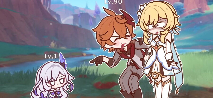 원신) 스커크 키우기 하는 탈탈이 와 루미네_2.jpg