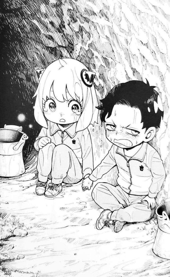 스파이패밀리) 무서워하는 아냐의 손을 잡아주는 다미안_1.jpg