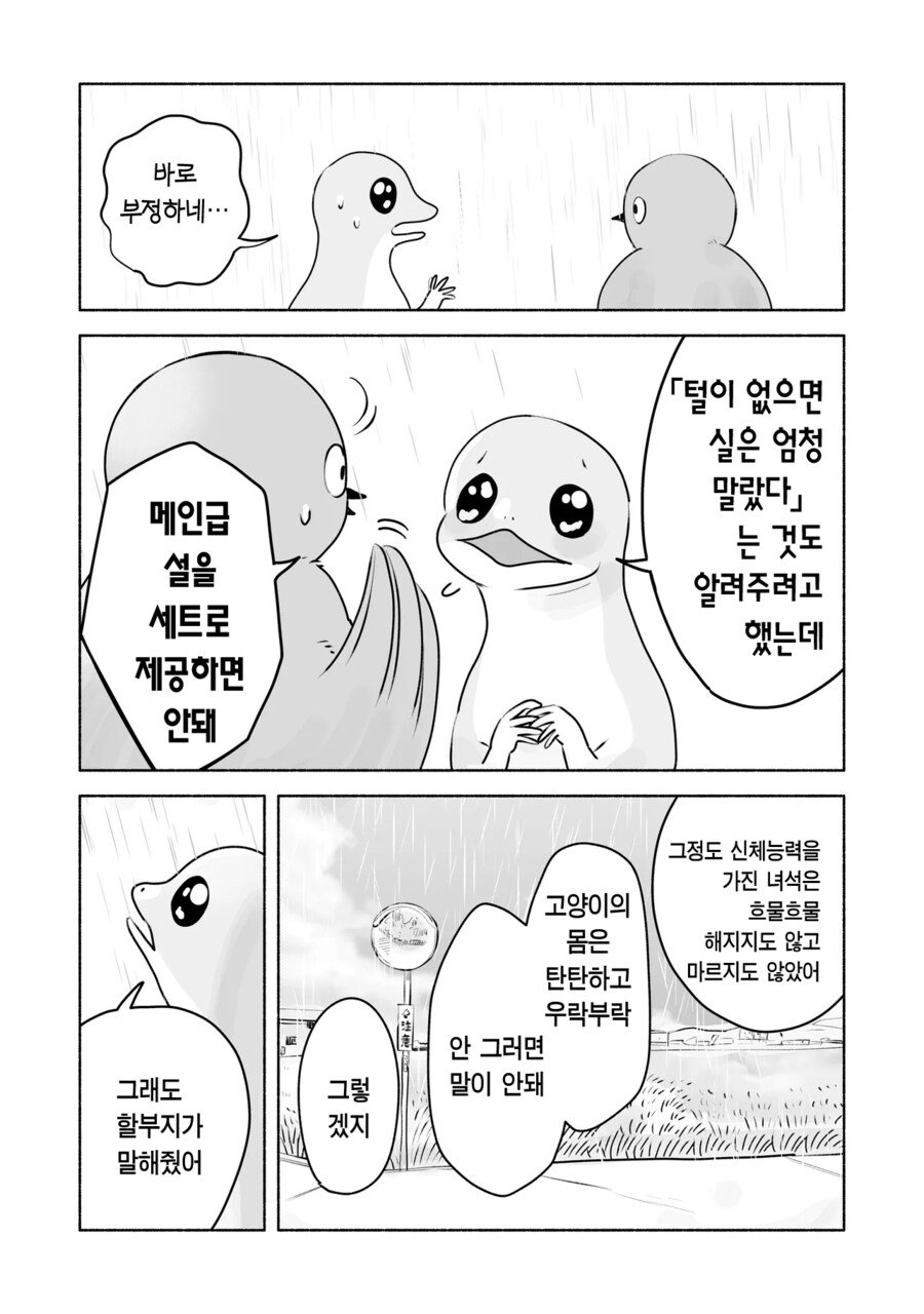 고양이에 대해서 이야기하는 도마뱀과 아기새.manhwa_3.png