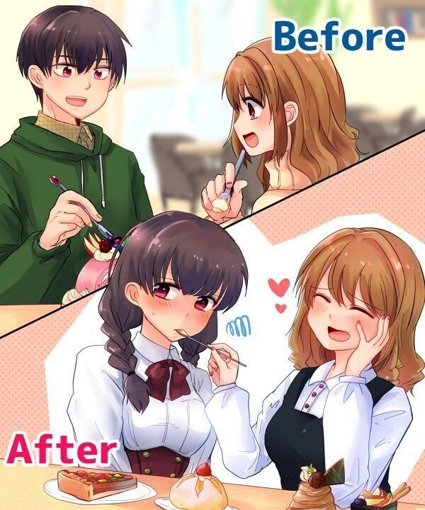남친을 여자로 꾸미는 여친_1.jpg