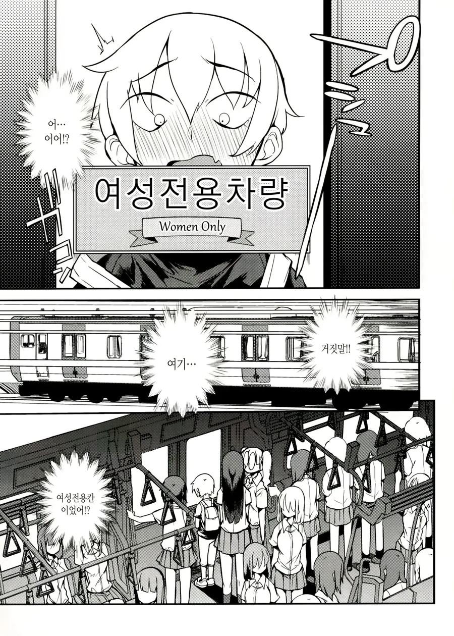 여성 전용 차량에 잘못 타는 만화_1.webp