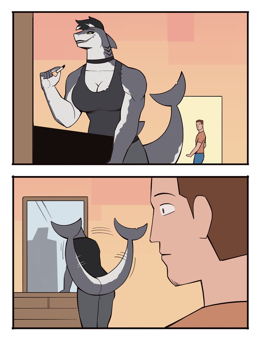 외출을 준비하는 상어 같은 누나 망가 manga_1.jpg