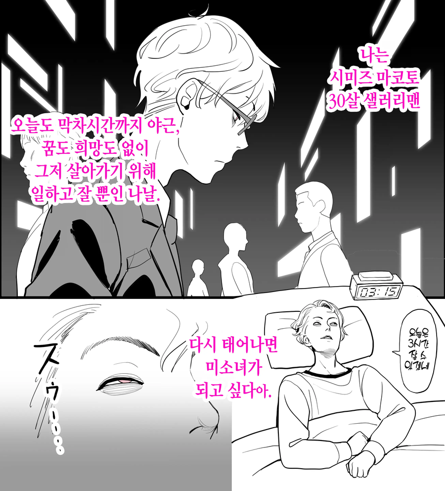 하루 3시간도 못자고 일하면 일어나는 일 manga_1.webp