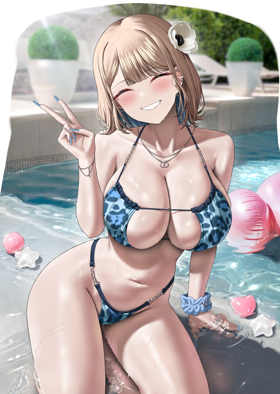 [후방] 호피무늬 수영복을 입은 여자_1.png