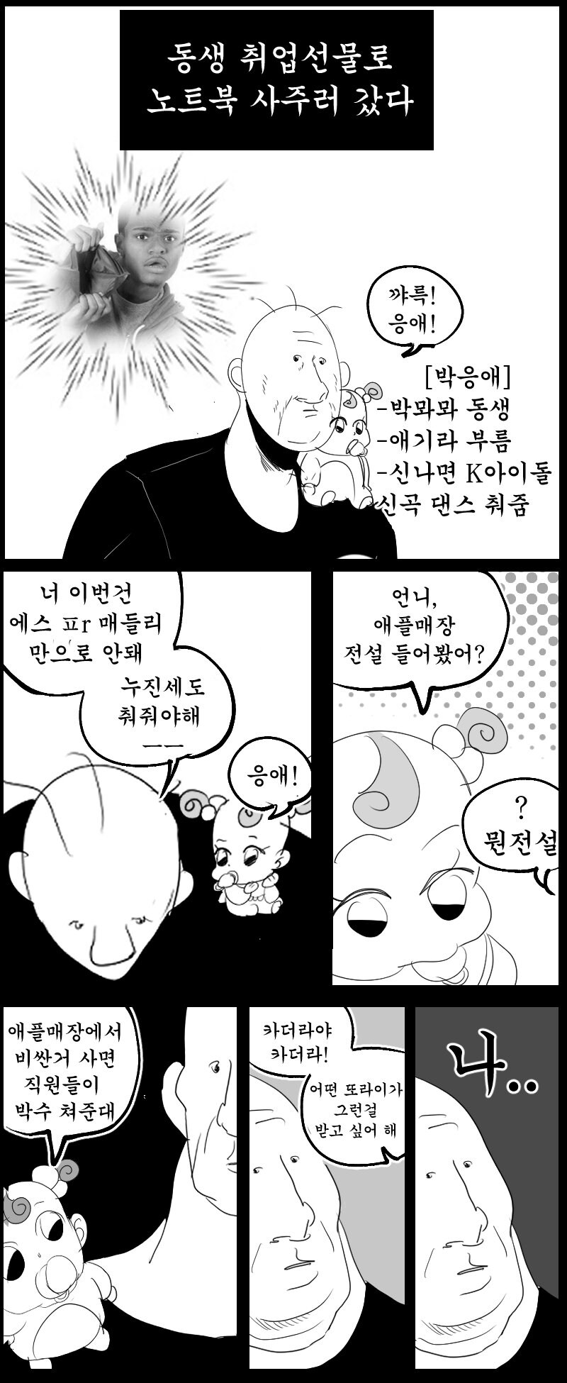 애플매장에서 일부러 박수받고 왔다는 인싸.manhwa_1.png