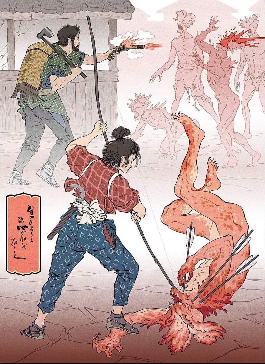 일본 전통 그림체로 그린 영화•만화•게임 캐릭터들.JPG_1.jpg