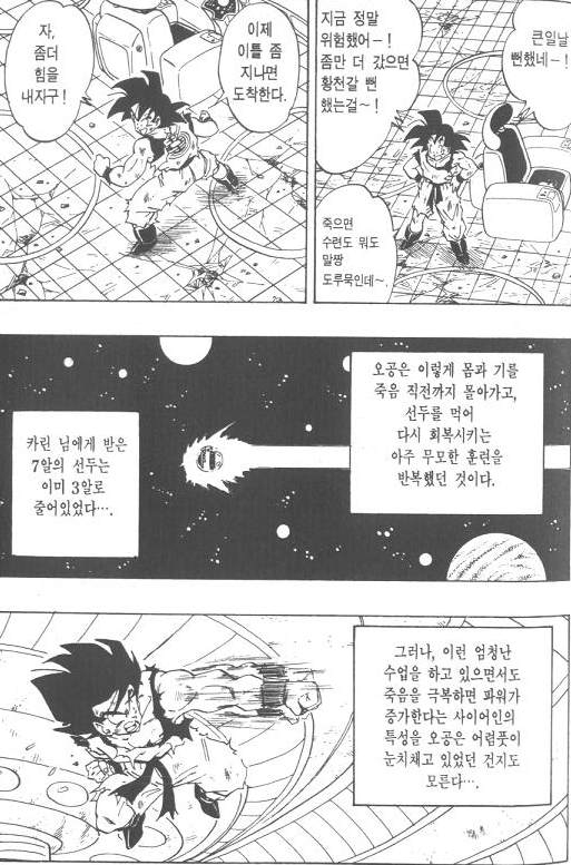 [드래곤볼]자신을 몰아붙이면서 훈련을 하는 손오공_4.png