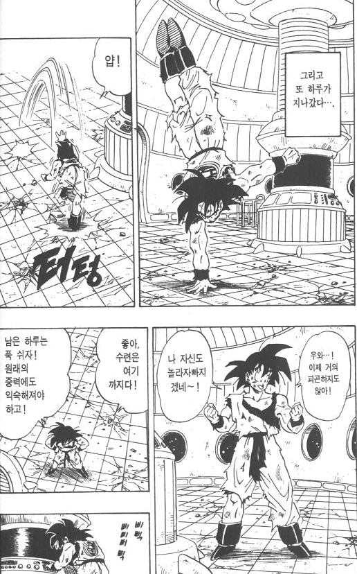 [드래곤볼]자신을 몰아붙이면서 훈련을 하는 손오공_5.png