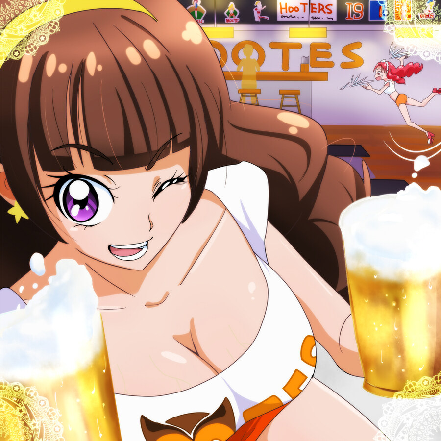 프리큐어)맥주 서빙하는 처자.jpg_1.jpg