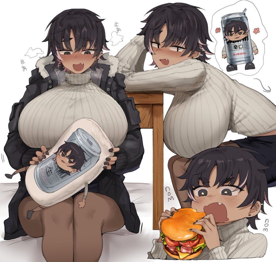 먹는걸 좋아하는 톰보이 여사친 만화_6.jpg