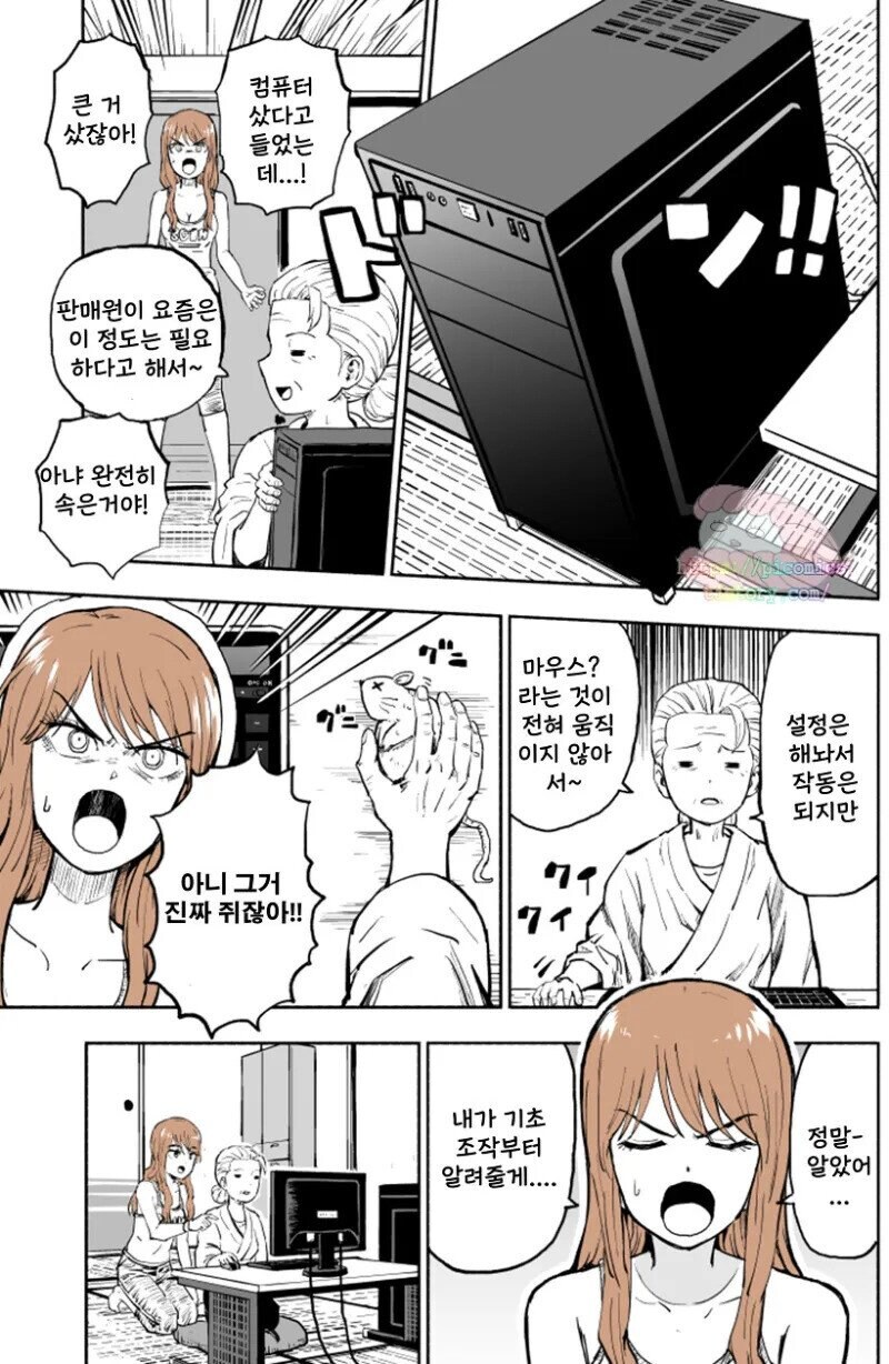 할머니 컴퓨터 가르쳐주는 손녀.manhwa_2.jpg