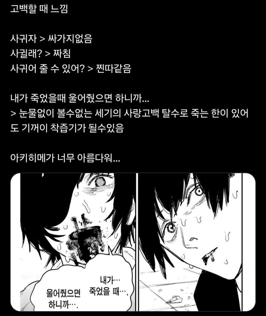 체인소맨) 소신발언 : 이 사람은 고백 대사를 좋아하는게 아니라_1.jpg