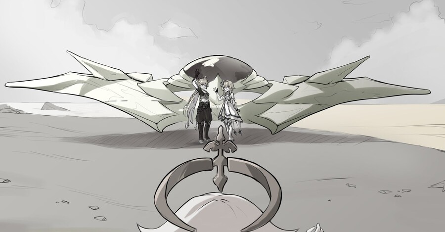 원신) 티바트에서의 모든 일을 마친 뒤 여행자 남매_1.jpg