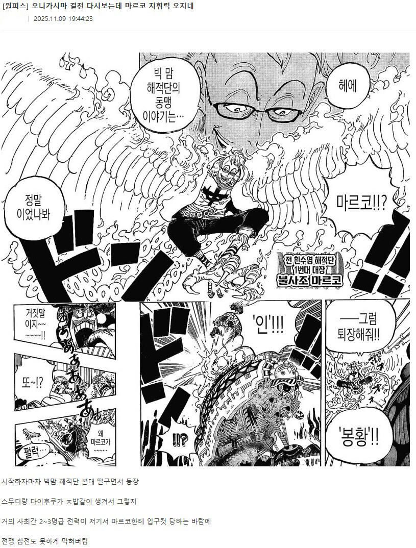 원피스) 오니가시마 결전에서 지휘력 오졌던 마르코_1.jpg