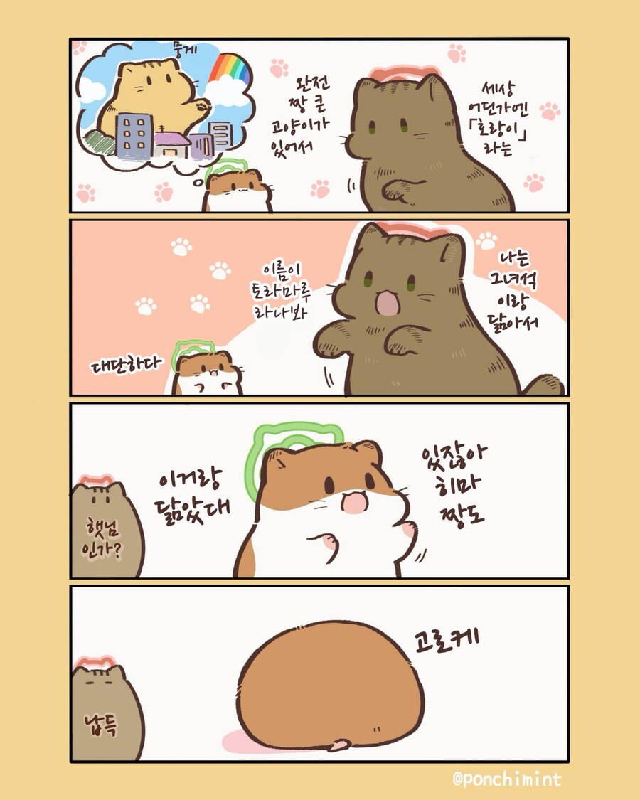 천국에서 고양이와 처음으로 만난 햄스터 히마쨩.manhwa_4.jpg