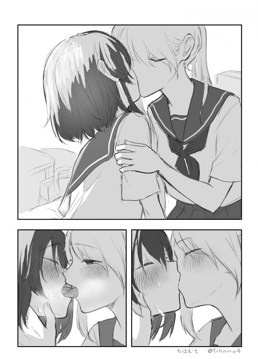 백합)여고생끼리 키스하면 생기는 일_1.jpg