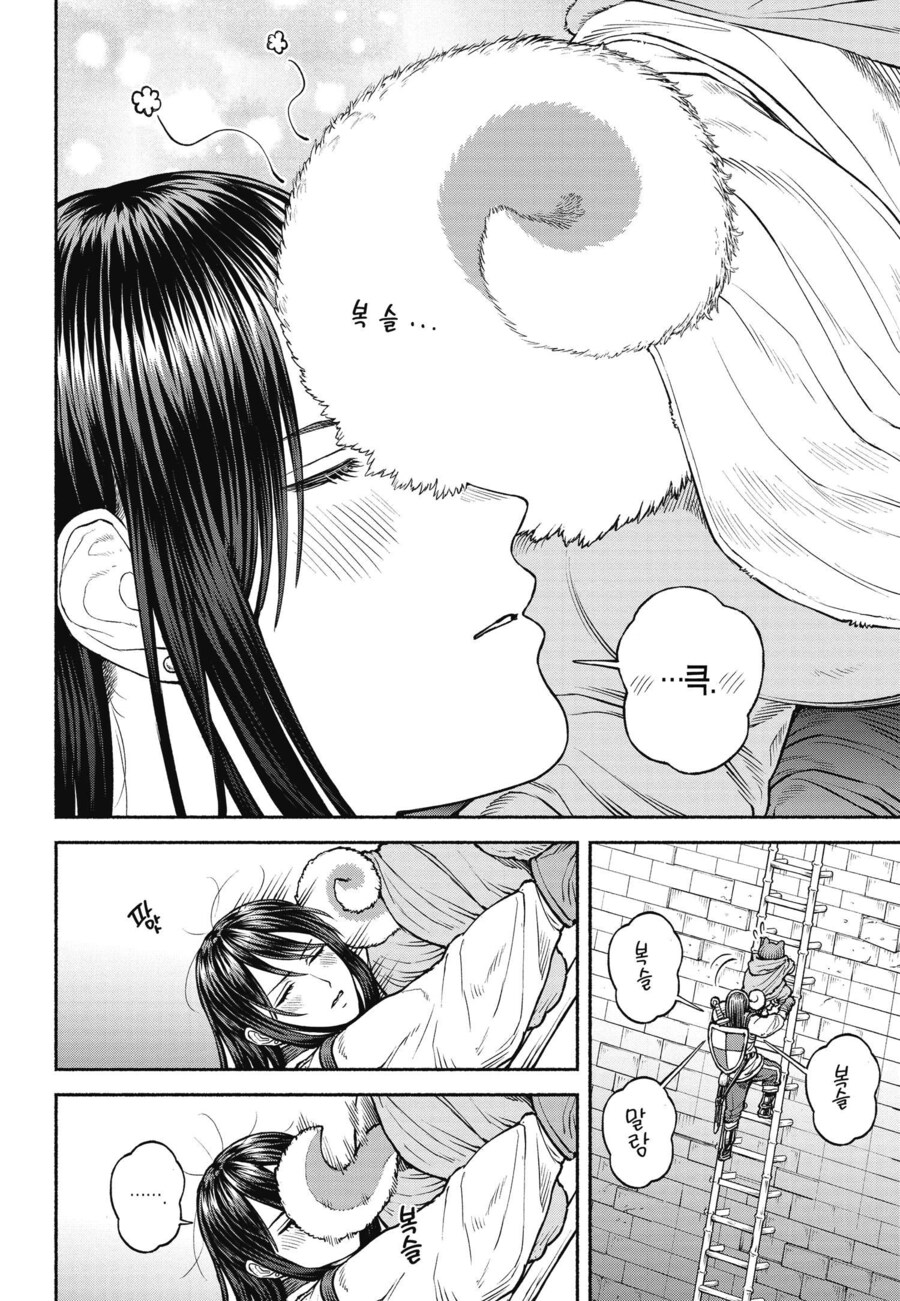 여기사와 동물귀 꼬마가 사다리를 오르는 만화_5.jpg