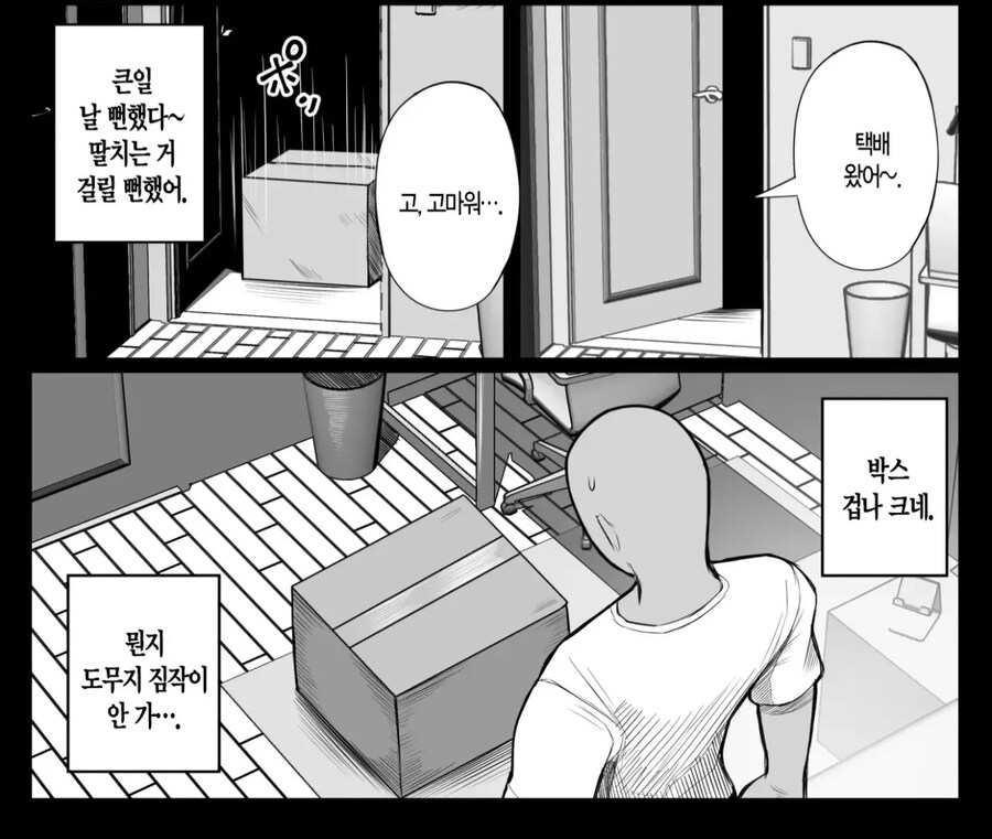 택배로 이상한 큐브가 왔다.manwha_1.jpg