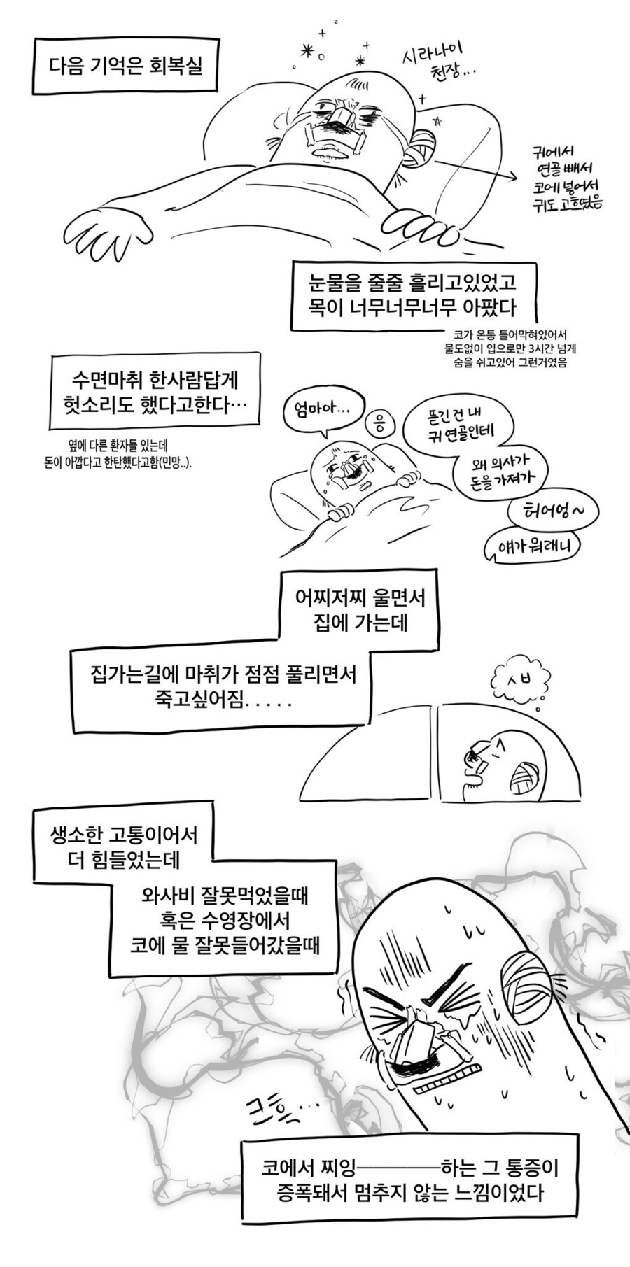아이패드에 맞아서 코뼈 골절 수술받은 만화_8.jpg