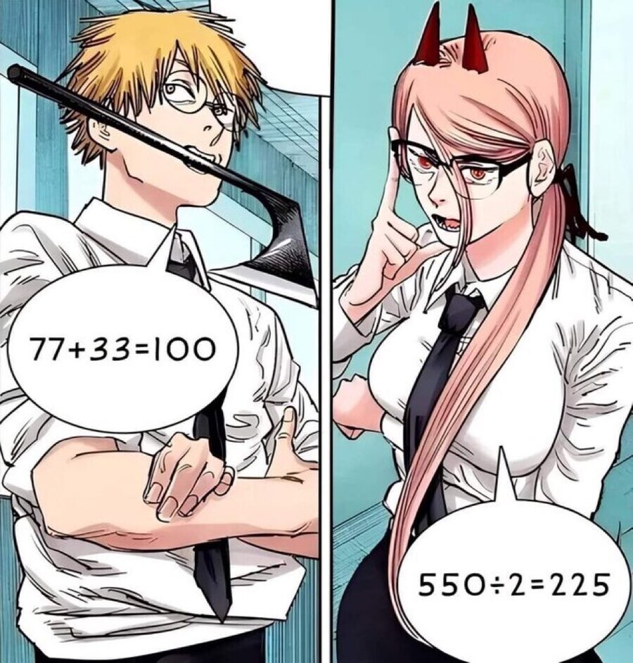 [체인소맨] 스마트한 두 천재의 수학 풀이.jpg_1.jpg