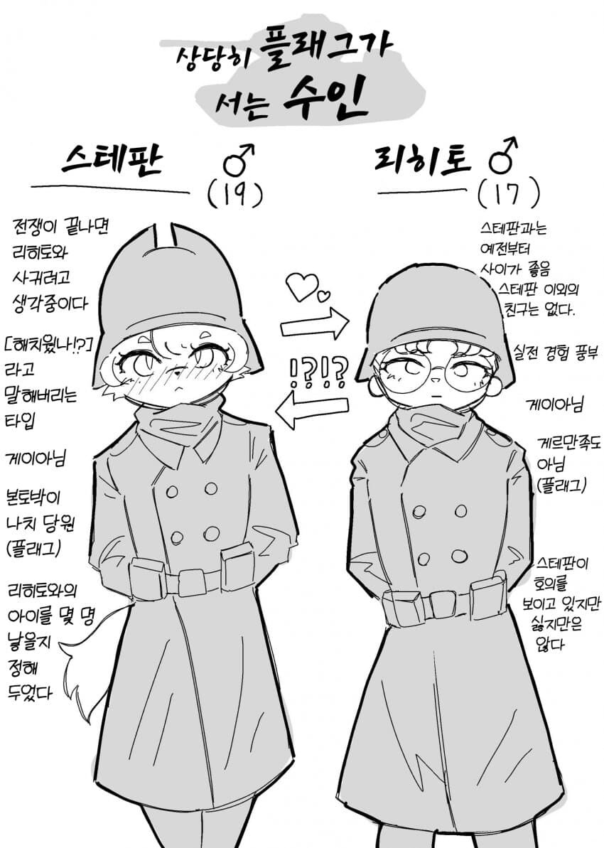 전쟁터에 수인 병사와 꽁냥거리는 만화_1.jpg