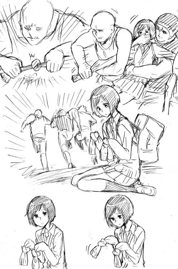 남자셋이 여자 한명을 손도 못쓰게 덮쳐버리는 만화_2.jpg