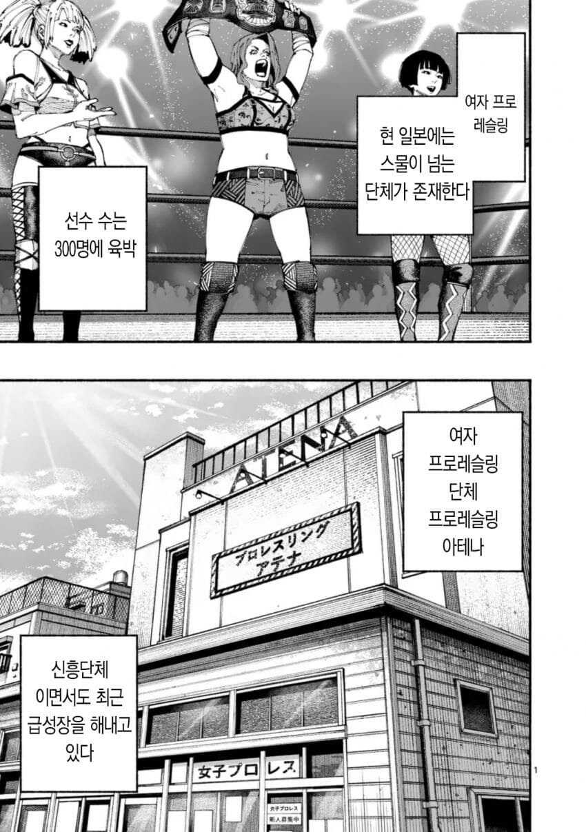 프로레슬러 VS 종합격투가 여자애가 싸우는 .manwha_1.jpg