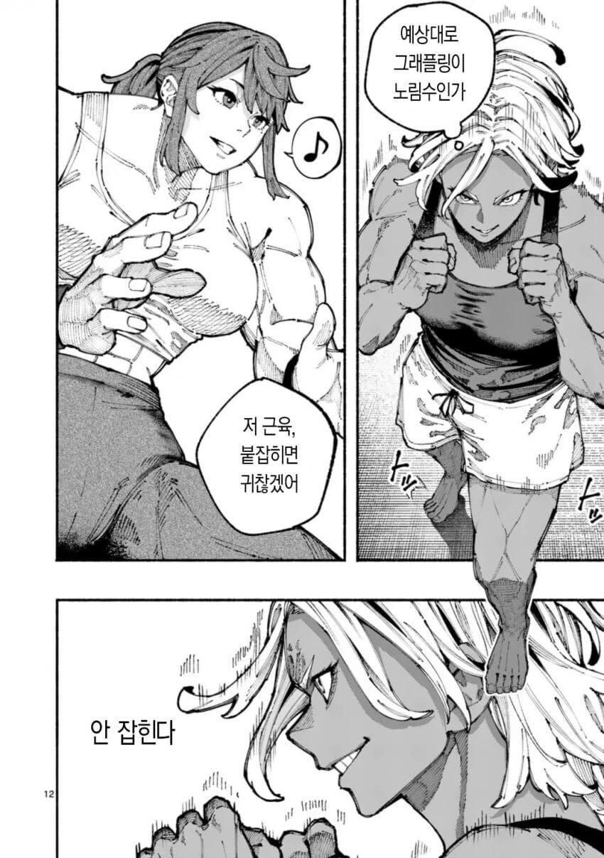 프로레슬러 VS 종합격투가 여자애가 싸우는 .manwha_12.jpg