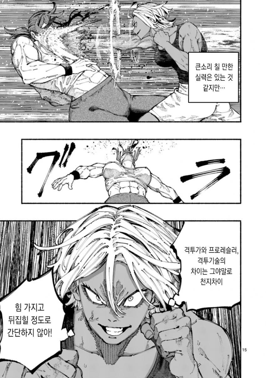 프로레슬러 VS 종합격투가 여자애가 싸우는 .manwha_15.jpg